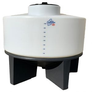 1000 L cone tank on poly stand